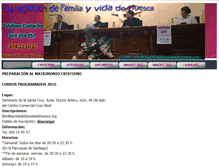 Tablet Screenshot of familiayvida.diocesisdehuesca.org